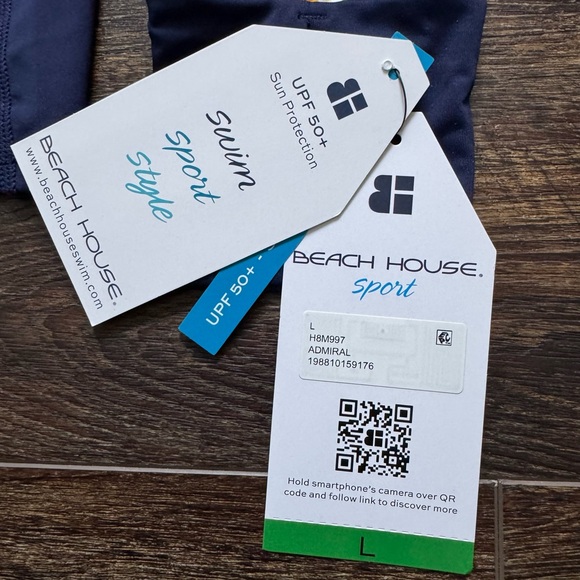 NWT BEACH HOUSE SPORT Swim Shirt Rash Guard L - Picture 4 of 8